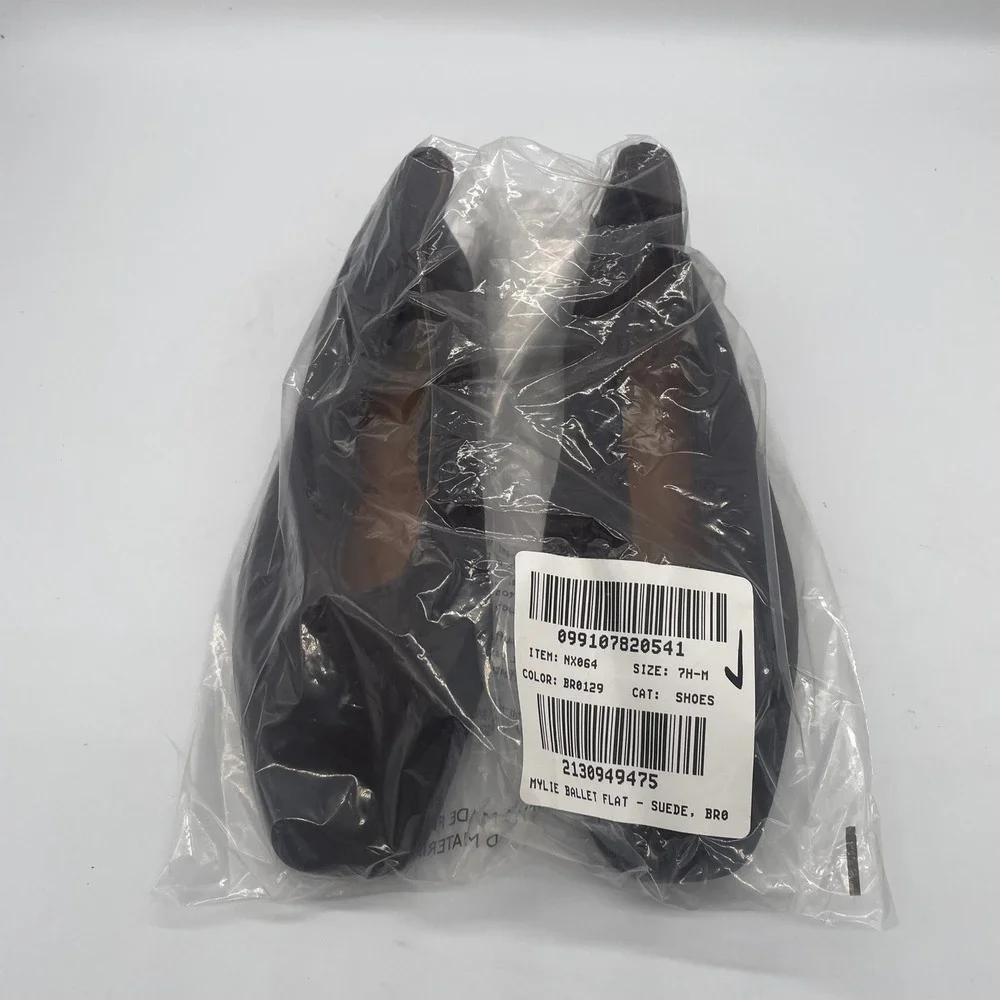NEW Madewell Mylie Ballet Flat Women 7.5 Brown Suede Square Toe NX064 - Picture 10 of 10